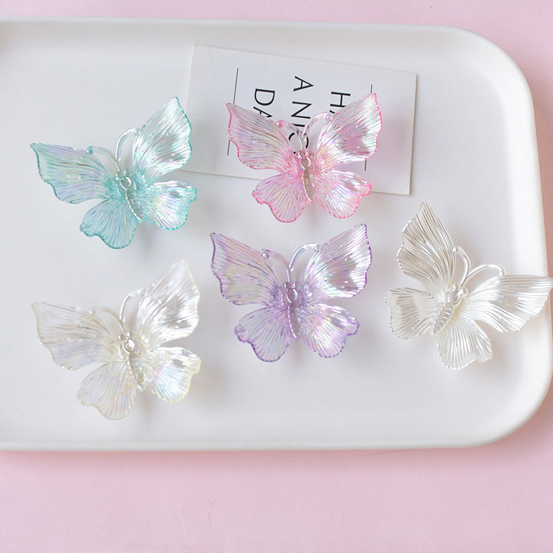 [KM6897]- 50mm*58mm UV Colored 3D Butterfly Charms
