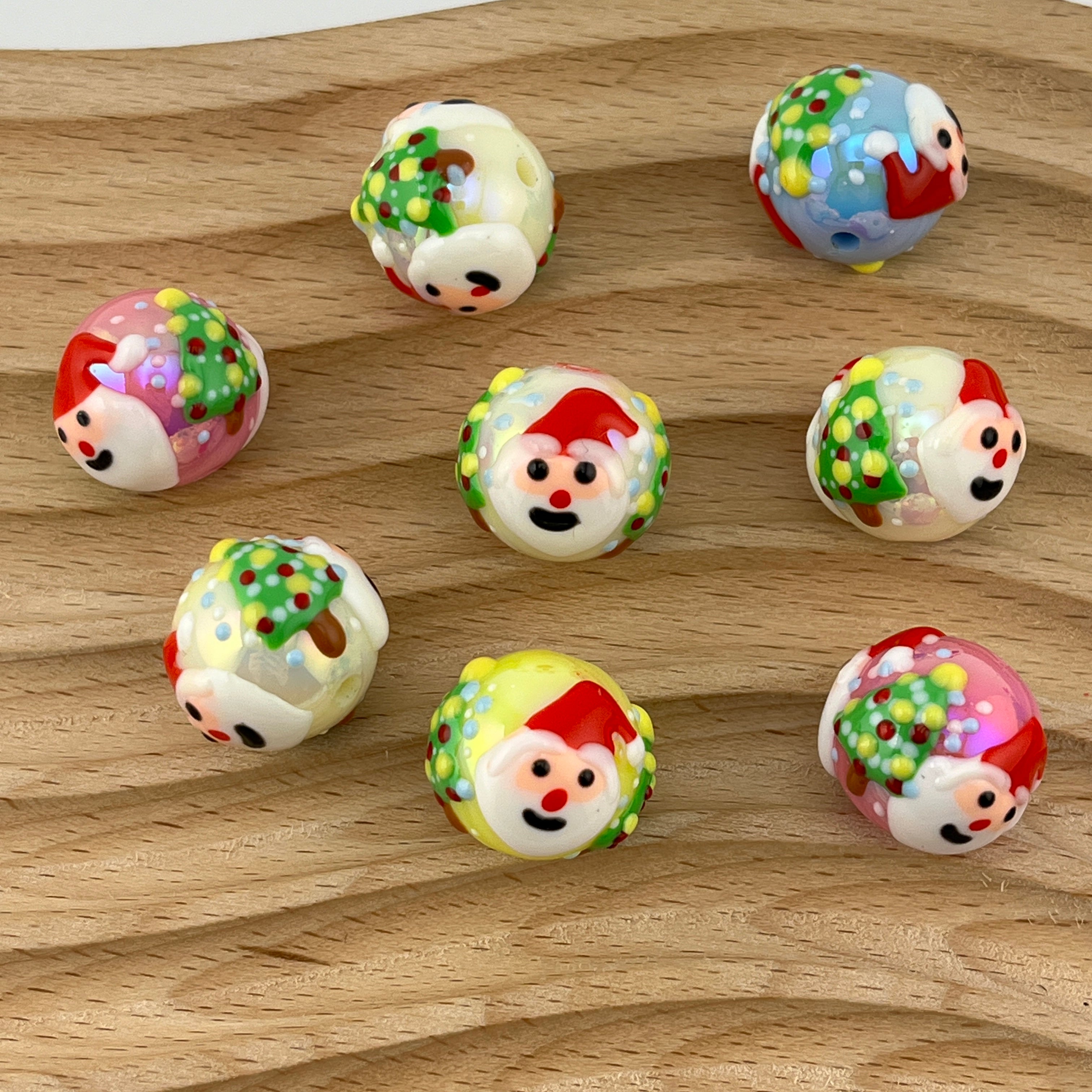 FS1553-(Clearance Sale) Christmas Handpainted Acrylic Beads Fit For Beadable Pens