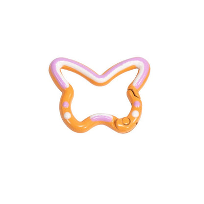 FS3006-  25mm Hand Painted Butterfly Keyring