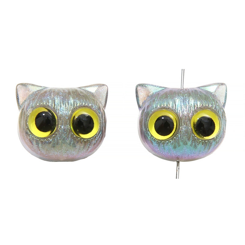 FS2310-Random Mixed Color Cat Acrylic Beads Fit For Beadable Pens