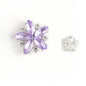 [KM3629]- 21mm 5枚の花びらフラワーメタルチャーム、5枚の花びらハニーサックルアイダイヤモンド合金パッチチャーム