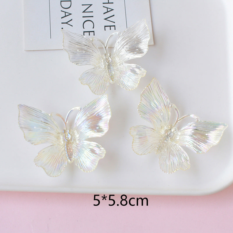 [KM6897]- 50mm*58mm UV Colored 3D Butterfly Charms