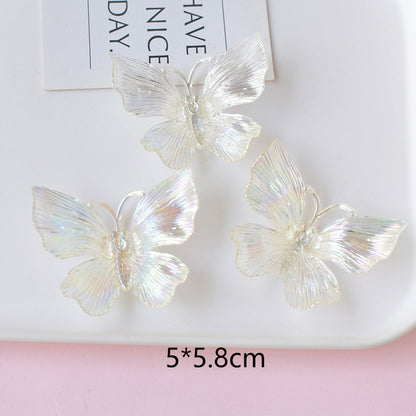[KM6897]- 50mm*58mm UV Colored 3D Butterfly Charms