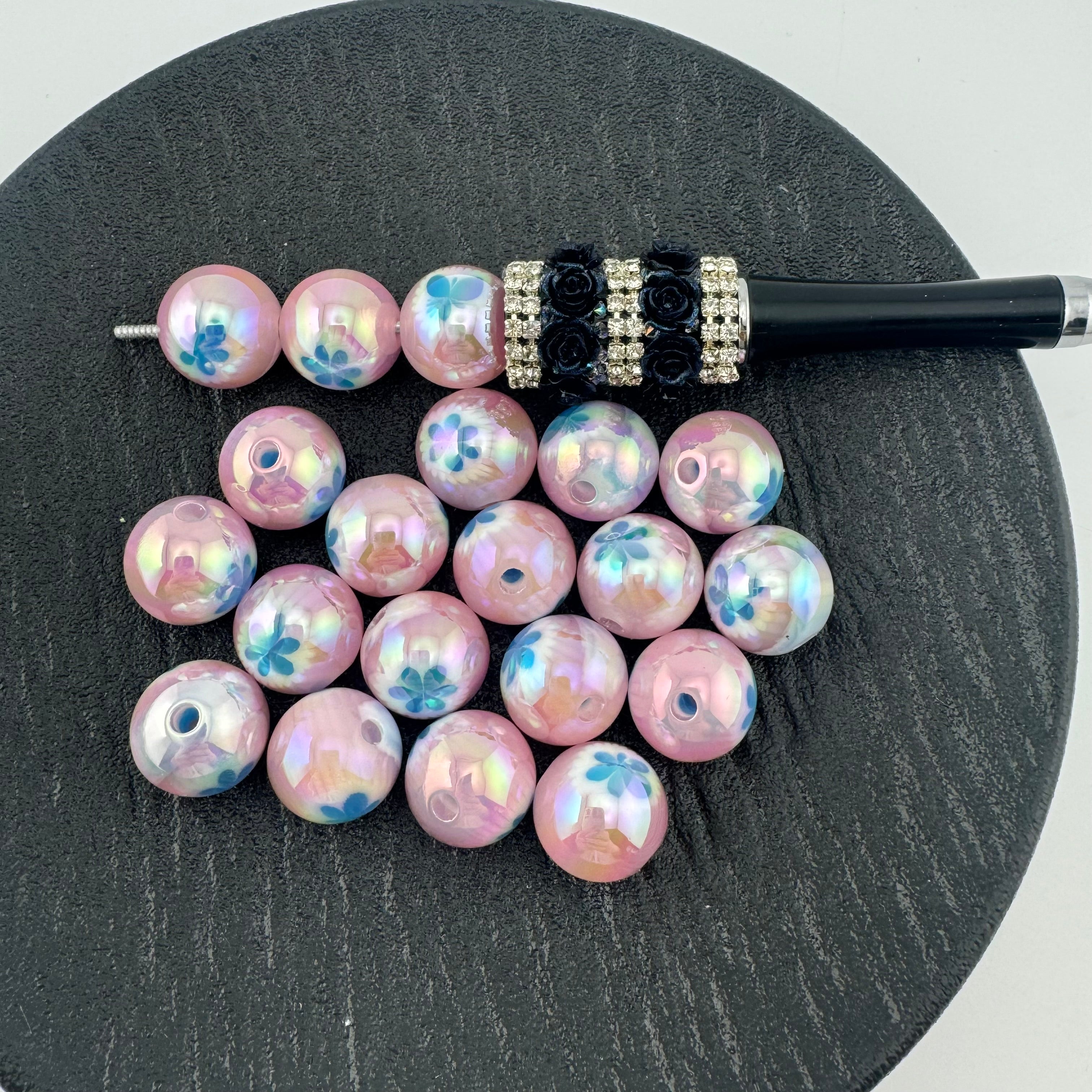 FS2028-16MM Flower Resin Beads Fit For Beadable Pens