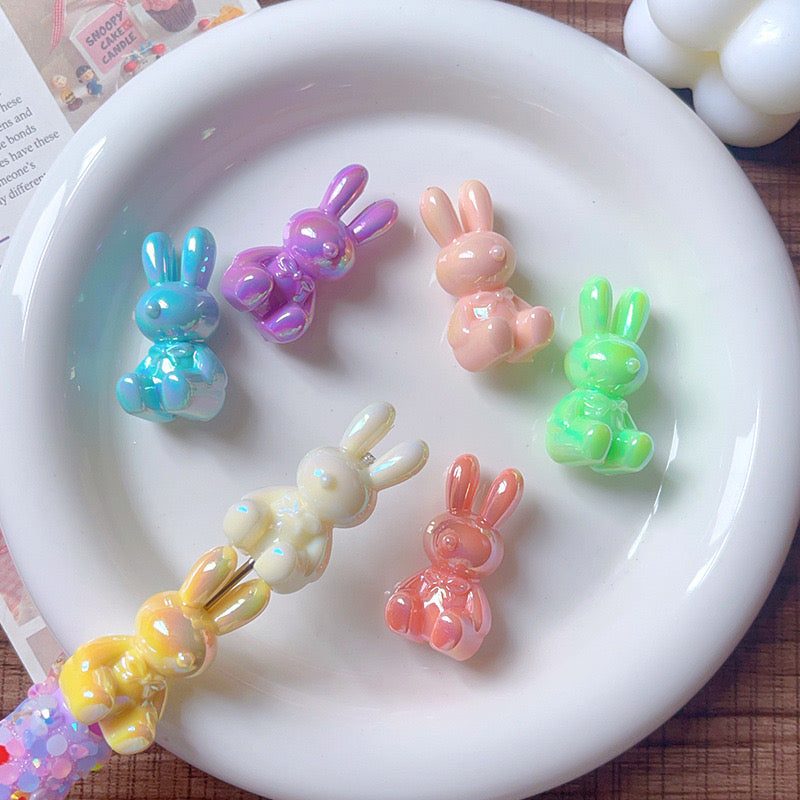 FS1849-Random Mixed Color UV Rabbit Resin Beads Fit For Beadable Pens