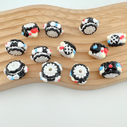 FS3042-16MM Black Hand Painted Acrylic Beads Fit For Beadable Pens