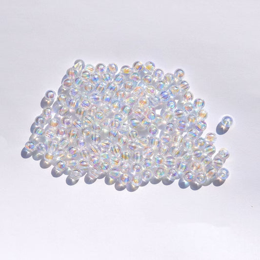 FS5304- 6mm AB Coated Translucent Acrylic Beads (Not Through Pen)
