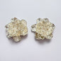 [KM3779]- 47mm Two-Layer UV Silver or Gold Crystal Flower Charms