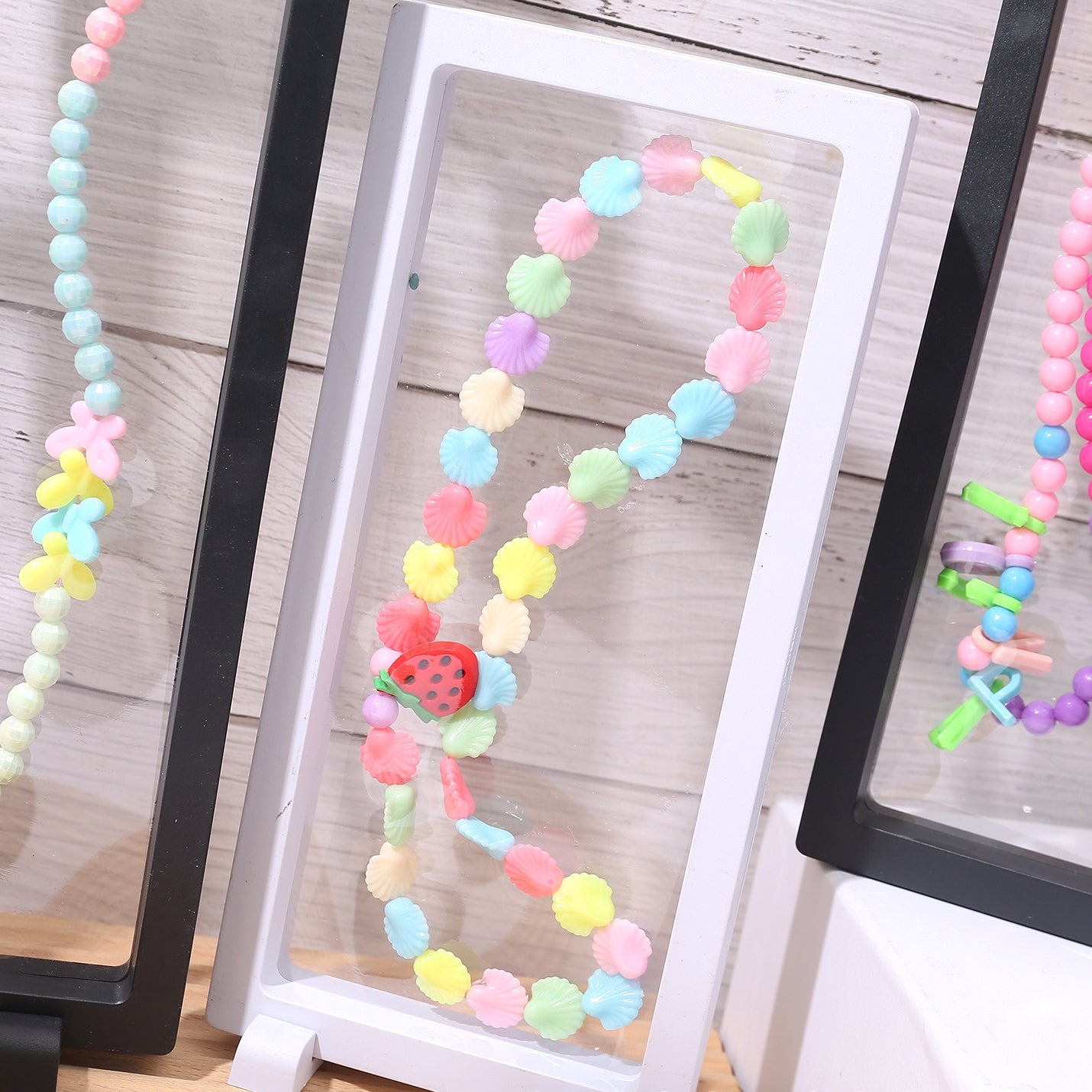 [KM6956]-[KM6961]- Rectangular Multiple Sizes PE Black and White Suspended Box Jewelry Box, Small Jewelry Ring Box, Suspended Anti-oxidation Exquisite Display Box,[KM6955]- Groove Width:2cm, Rectangular Little Legs base Stands