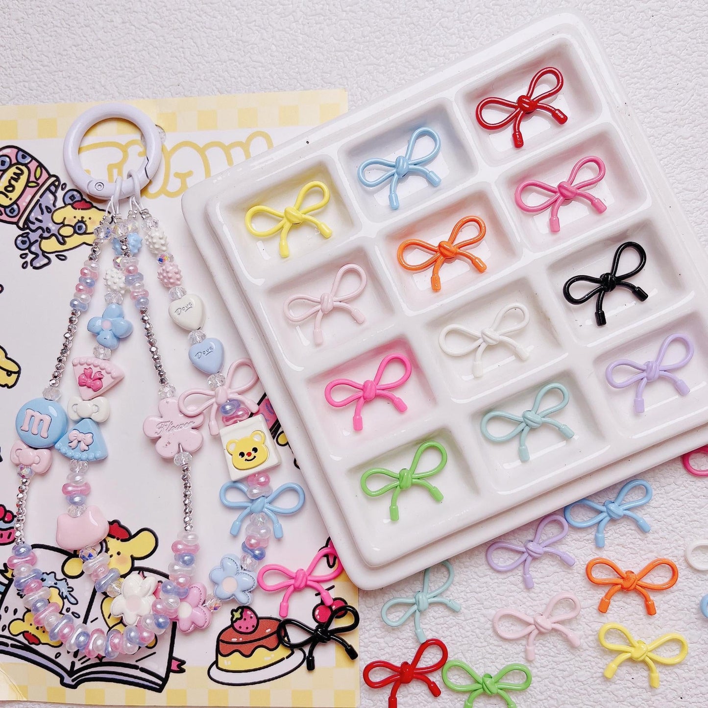 FS2511-13¡Á20mm Stoving Vanish Metal Beads For Making Keychain