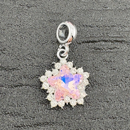 [KM2417]- Star Snowflake Spacers Pedant Charms, Fit for Pens, Mixed Color