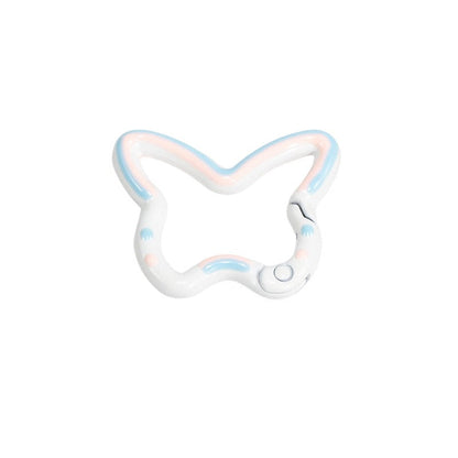 FS3006-  25mm Hand Painted Butterfly Keyring