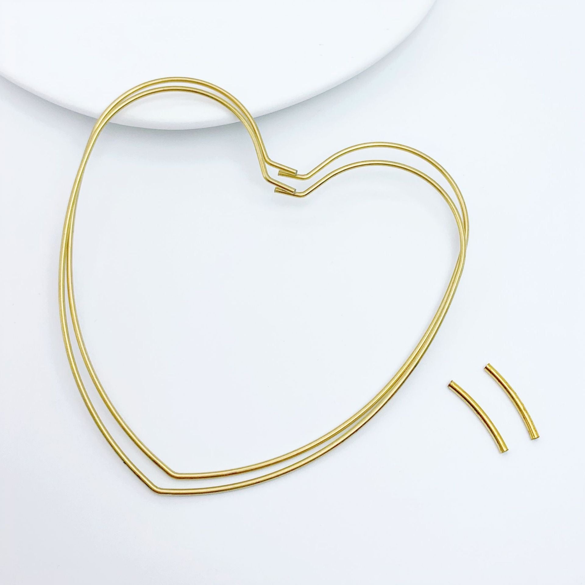 FS2104-90mm×100mm Heart Wire Ring For Making Car Hanger