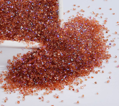 [KM1441]- (1.5mm Size) SS4 AB Color Sugar Crystal Diamonds, Mini Resin Rhinestone For Making Sugar Beads and Sugar Pens