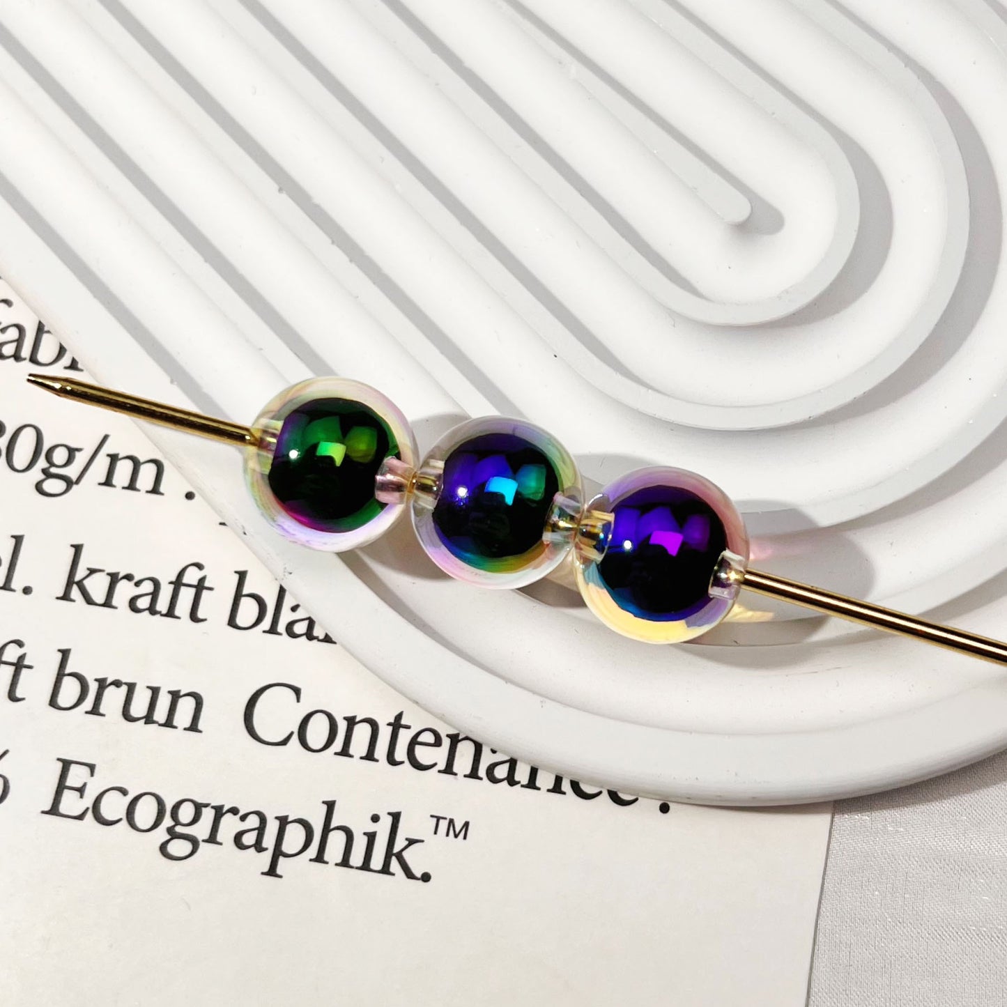 FS0589- 16mm UV  Beads In Beads (Beads Inside Beads)