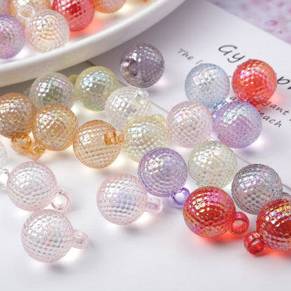 FS2424-16MM Clear Round Dangle Acrylic Beads Fit For Beadable Pens