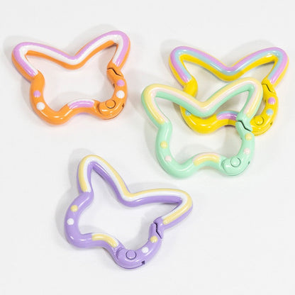 FS3006-  25mm Hand Painted Butterfly Keyring