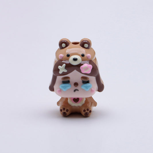 FS4999- 30*21Mm Crying Baby Three-Dimensional Hand-Painted Beads