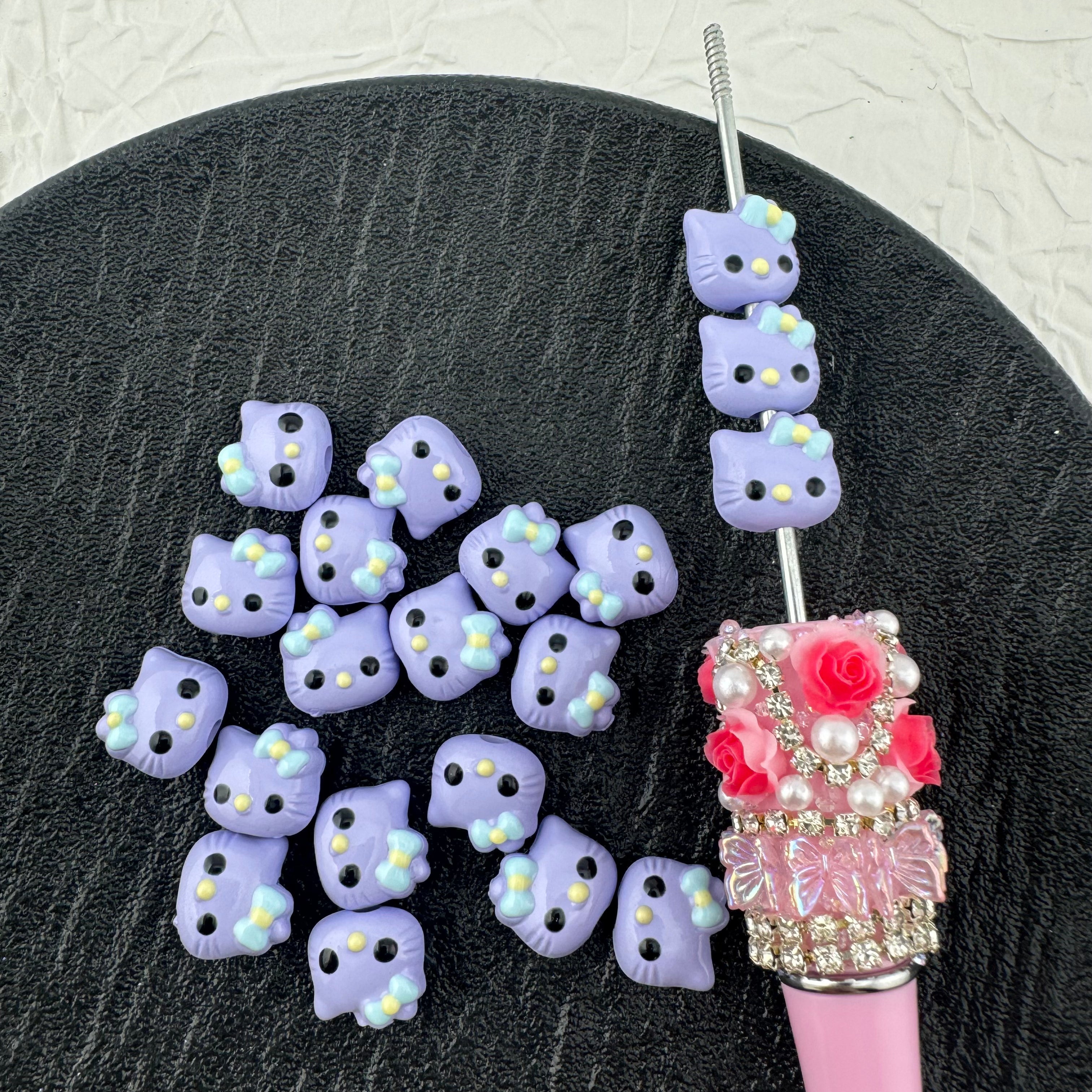 FS2303-HK Head Hand Painted Acrylic Beads Fit For Beadable Pens