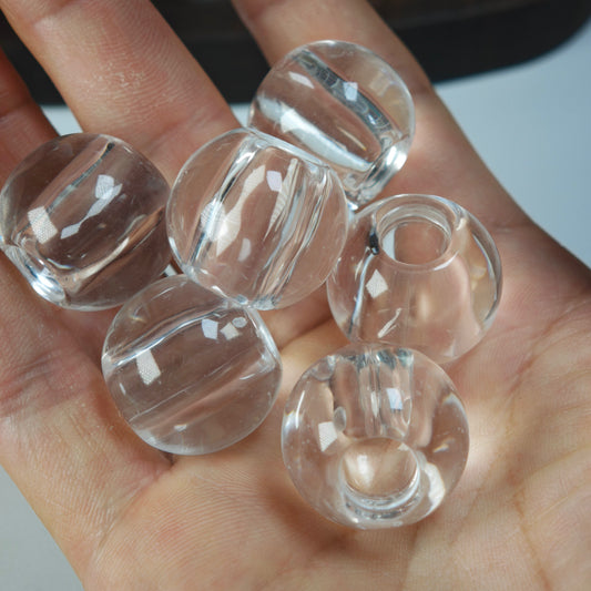 [KM6938]- 20mm*23mm, Hole: 9mm, Big Hole Clear Based Beads