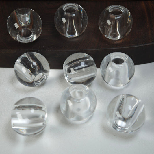 [KM6938]- 20mm*23mm, Hole: 9mm, Big Hole Clear Based Beads
