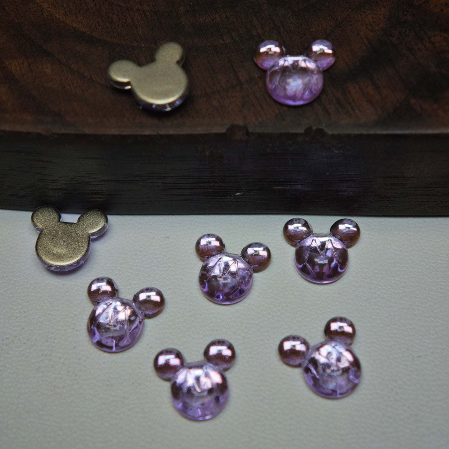[KM6949]- 9mm*10mm M Mickey Head Crystal Diamonds Nail Art Charms