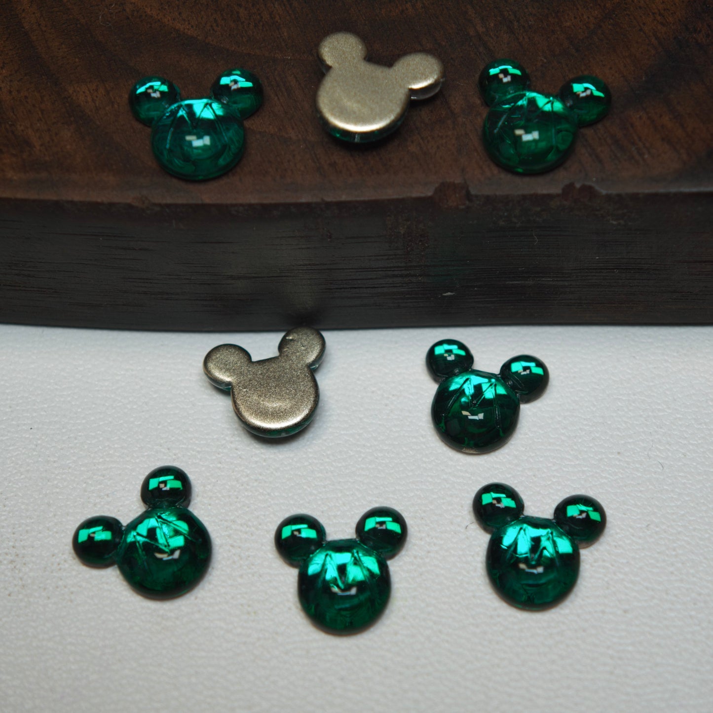 [KM6949]- 9mm*10mm M Mickey Head Crystal Diamonds Nail Art Charms