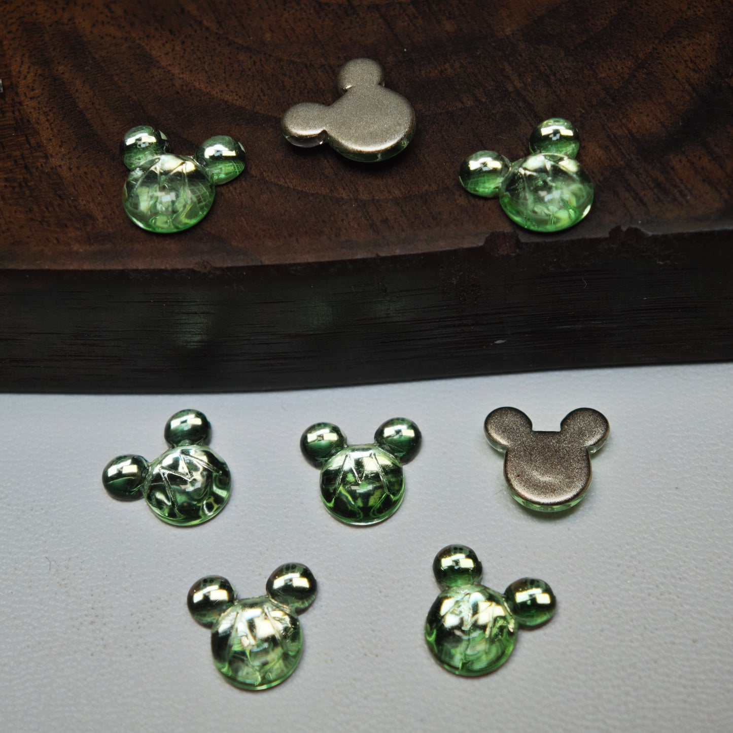 [KM6949]- 9mm*10mm M Mickey Head Crystal Diamonds Nail Art Charms