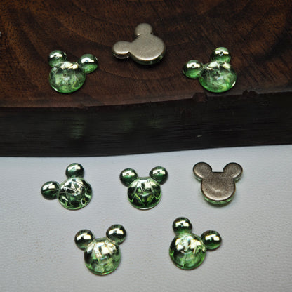 [KM6949]- 9mm*10mm M Mickey Head Crystal Diamonds Nail Art Charms