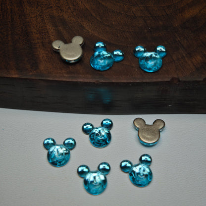 [KM6949]- 9mm*10mm M Mickey Head Crystal Diamonds Nail Art Charms