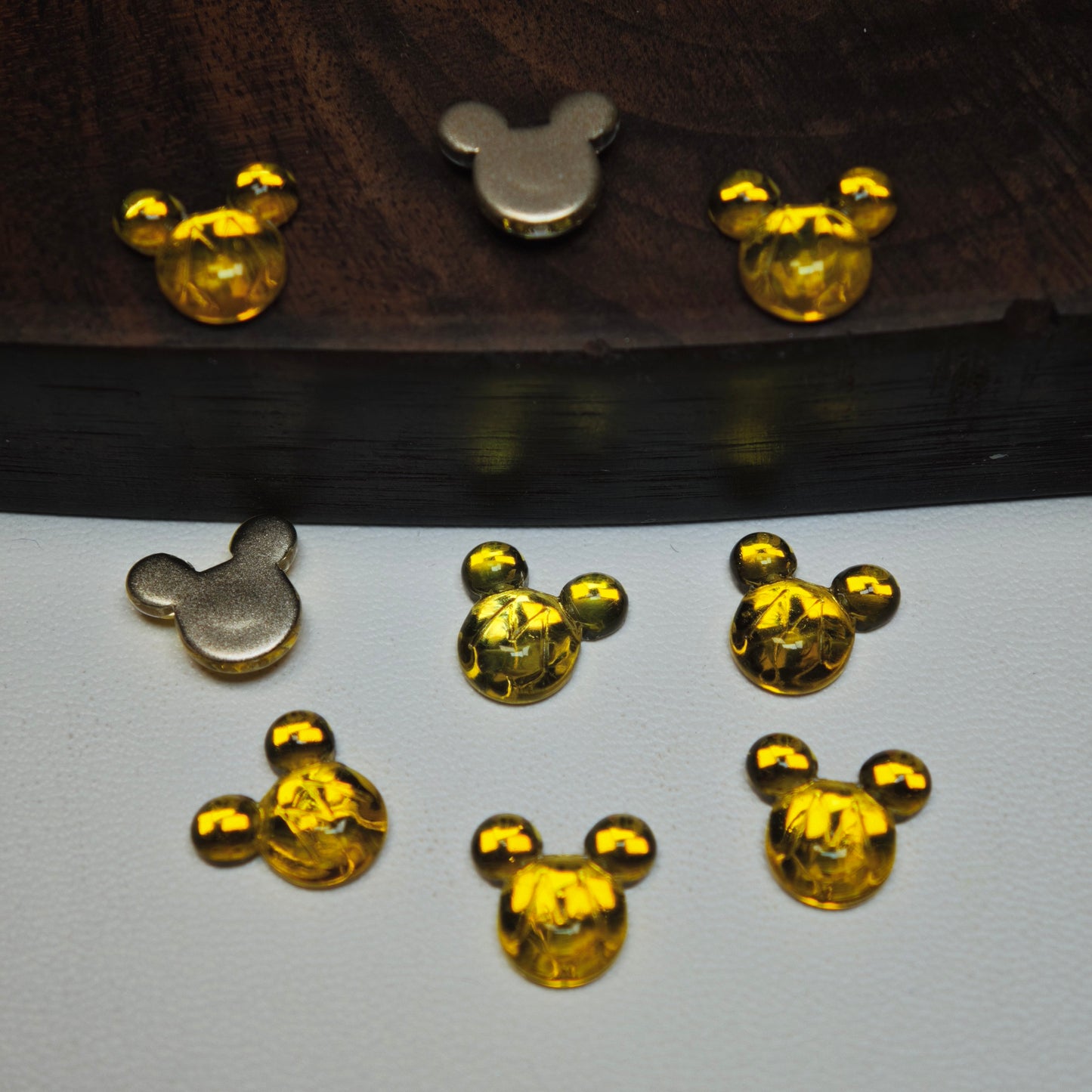 [KM6949]- 9mm*10mm M Mickey Head Crystal Diamonds Nail Art Charms