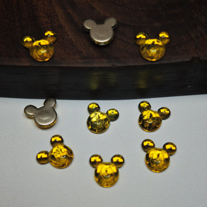 [KM6949]- 9mm*10mm M Mickey Head Crystal Diamonds Nail Art Charms