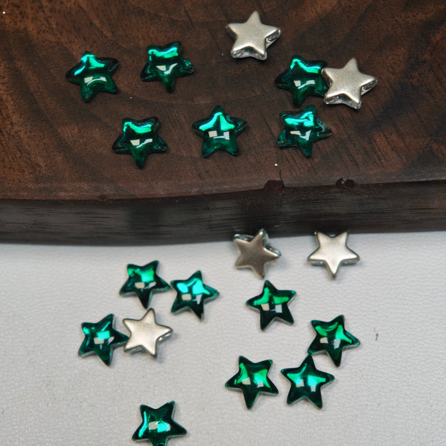 [KM6962]- 7.5mm Five-Pointed Star Crystal Diamonds, Flatback Rhinestone Nail Charms