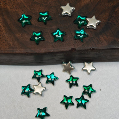 [KM6962]- 7.5mm Five-Pointed Star Crystal Diamonds, Flatback Rhinestone Nail Charms