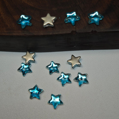[KM6962]- 7.5mm Five-Pointed Star Crystal Diamonds, Flatback Rhinestone Nail Charms