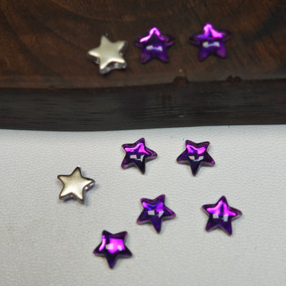 [KM6962]- 7.5mm Five-Pointed Star Crystal Diamonds, Flatback Rhinestone Nail Charms