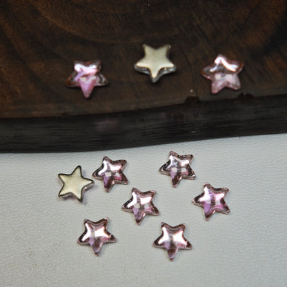 [KM6962]- 7.5mm Five-Pointed Star Crystal Diamonds, Flatback Rhinestone Nail Charms