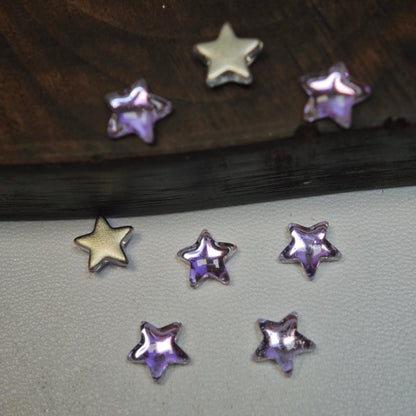 [KM6962]- 7.5mm Five-Pointed Star Crystal Diamonds, Flatback Rhinestone Nail Charms