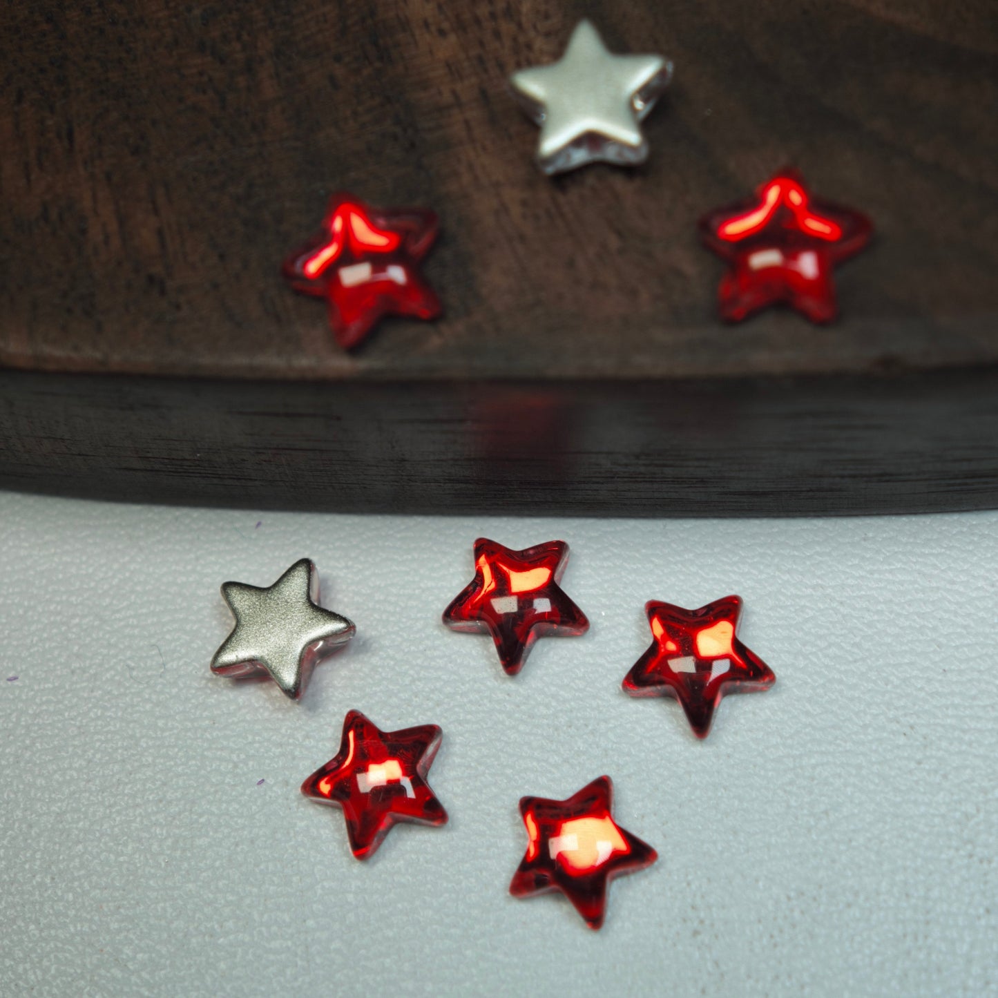[KM6962]- 7.5mm Five-Pointed Star Crystal Diamonds, Flatback Rhinestone Nail Charms