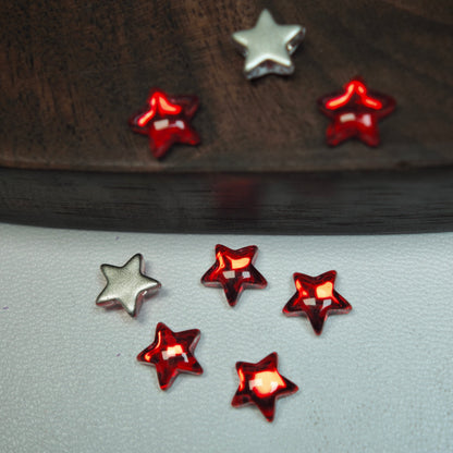 [KM6962]- 7.5mm Five-Pointed Star Crystal Diamonds, Flatback Rhinestone Nail Charms