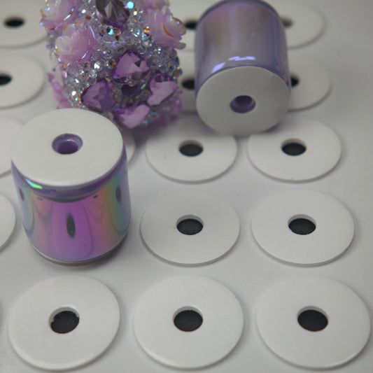 [KM6970]- 15mm Round, With Middle Hole:4mm, 50 Pieces/Sheet, Round Double Sided Tapes, Pre-Cut Circular Ring Sticker Tapes