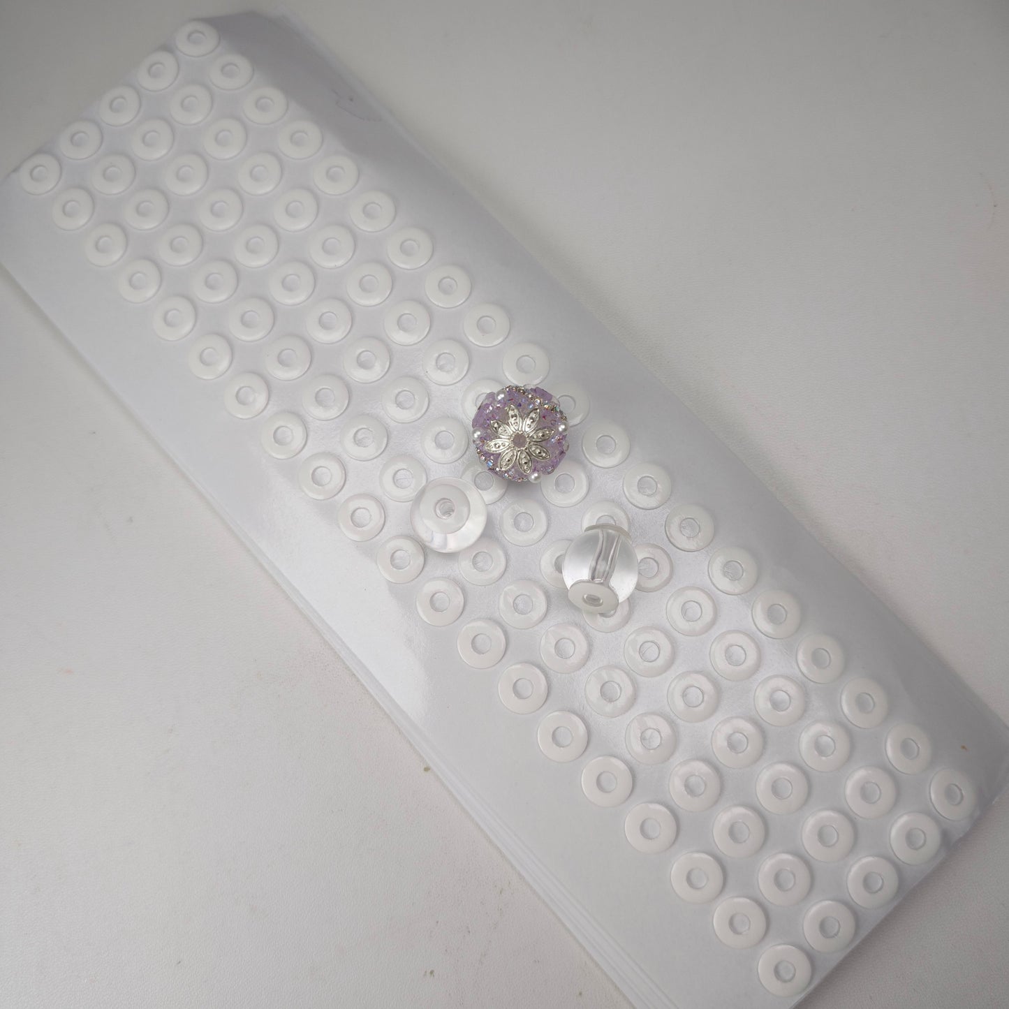[KM6969]- 10mm Round, With Middle Hole:4mm, 50 Pieces/Sheet, 1cm Round Double Sided Tapes, Pre-Cut Circular Ring Circles Nano Sticker Tapes