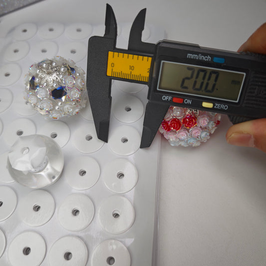 [KM6971]- 20mm Round, With Middle Hole:4mm, 50 Pieces/Sheet, Round Double Sided Tapes, Pre-Cut Circular Ring Sticker Tapes