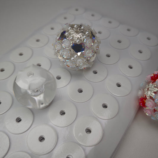 [KM6971]- 20mm Round, With Middle Hole:4mm, 50 Pieces/Sheet, Round Double Sided Tapes, Pre-Cut Circular Ring Sticker Tapes