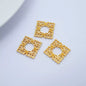 [KM3035]- 15mm Square Metal Hollow Charms, For Making Fancy Beads