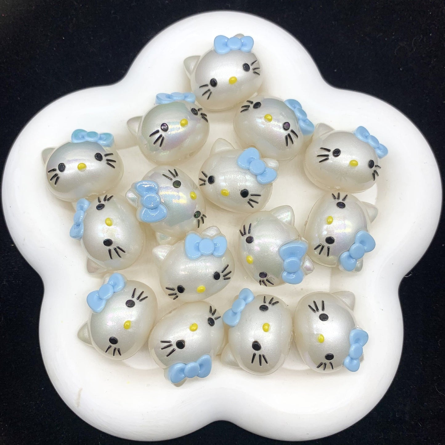 FS2822-HK Kitty Cat head PVC Beads  Fit For Beadable Pens