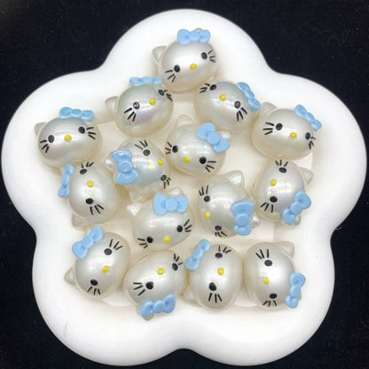 FS2822-HK Kitty Cat head PVC Beads  Fit For Beadable Pens