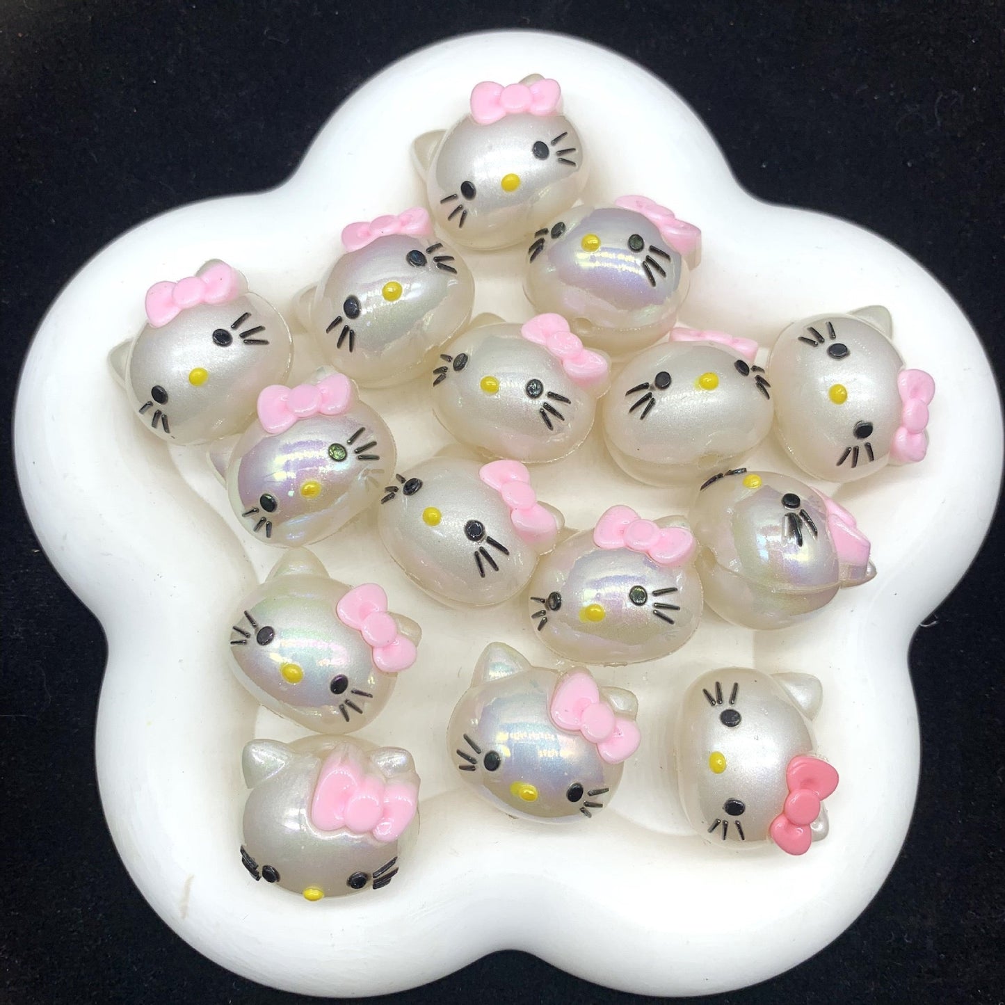 FS2822-HK Kitty Cat head PVC Beads  Fit For Beadable Pens