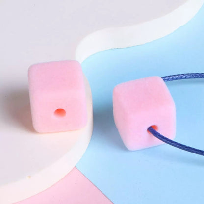 FS2191-About 14MM Size Frocked Acrylic Cube Beads Fit For Beadable Pens