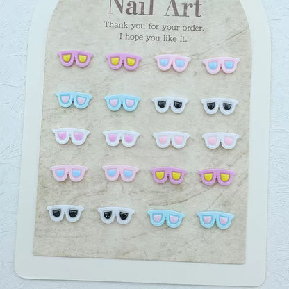 FS6472- Approximately 14×6mm Luminous Sunglasses Nail Charms(約14×6mm 光るサングラスネイルチャーム)